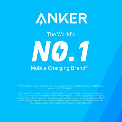 Anker Prime - Strömadapter - GaN - 100 Watt - 5 A - 3 utdatakontakter (2 x USB-C, USB typ A)