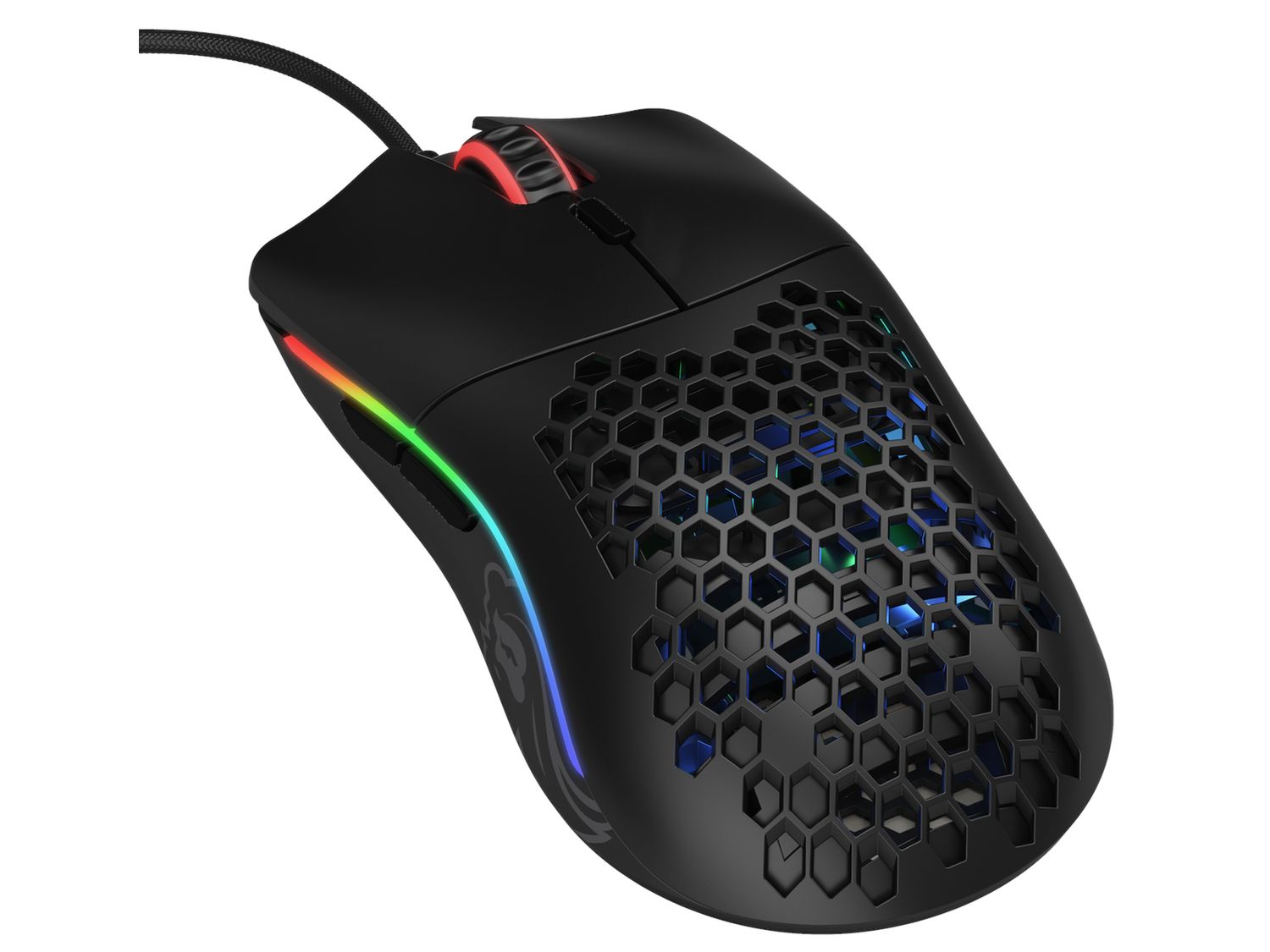 Glorious Gaming Model O - Wired Gaming Mouse, 67 g, Honeycomb Design, RGB, Pixart 3360 Sensor, Omron Switch, Double Handed - Matte Black