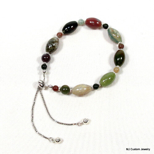 Fancy Jasper Adjustable BOLO Bracelet