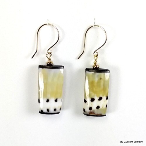 Conus Capitaneus (Captain’s Cone) Shell 14k GF Earrings