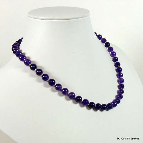 Amethyst Gemstone 14k Gold Filled Necklace
