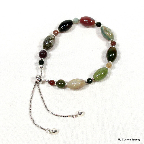 Fancy Jasper Adjustable BOLO Bracelet
