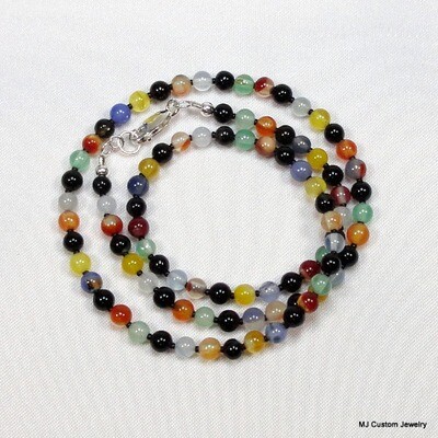 Multi-Colored Baby Agates Necklace
