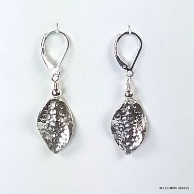 Simply Silver – Hill Tribes Hammered Oval Earrings