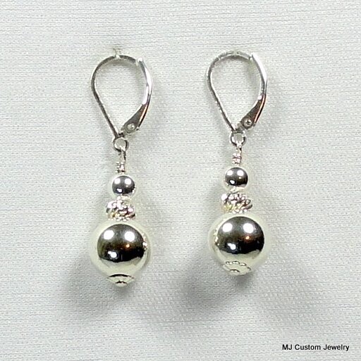Simply Silver - Round Ball & Twisted Saucer Earrings