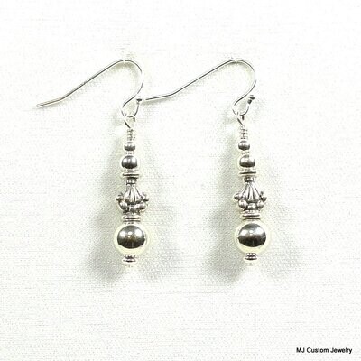 Simply Silver - Bali Silver Fancy Vase Earrings