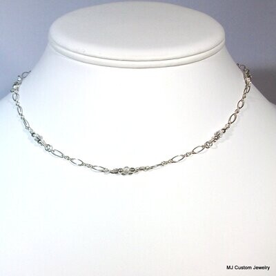 Simply Silver - Crystal Stations Chain Necklace