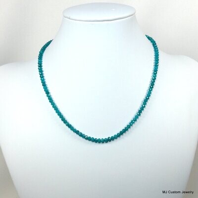 "Apatite" Faceted Agate Rondelle Necklace