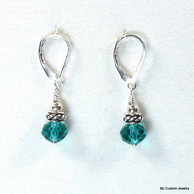 Apatite Lead Crystal & Rope Rondelle Earrings