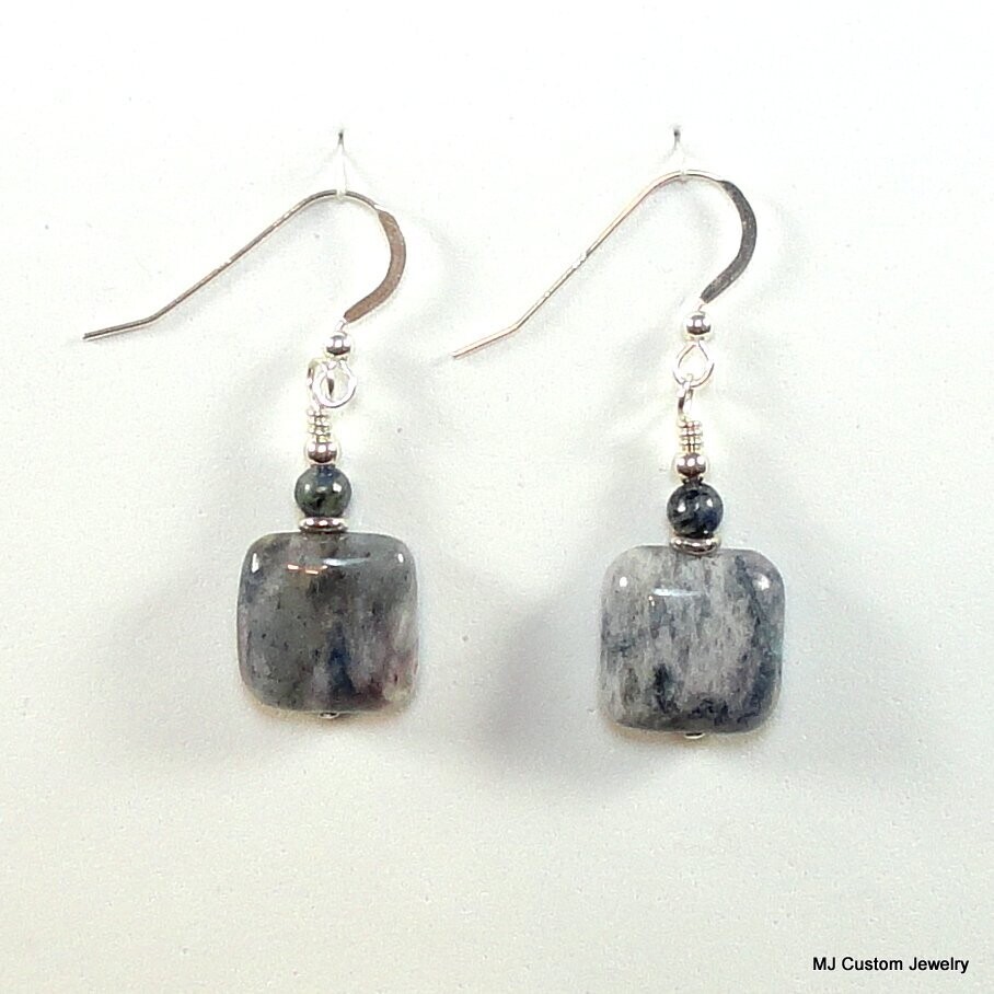 Pastel Dumortierite Quartz & Sodalite Earrings
