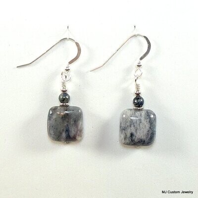 Pastel Dumortierite Quartz & Sodalite Earrings