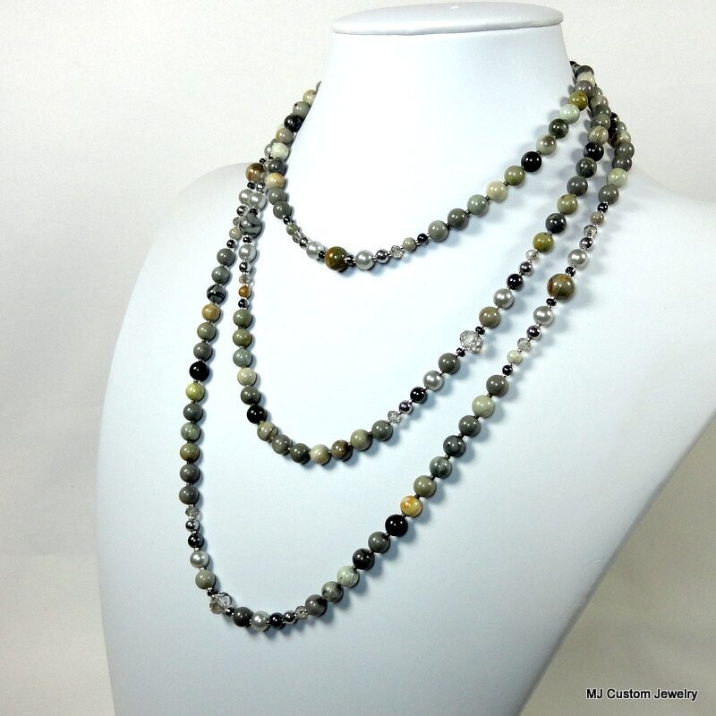 Picasso Jasper "Almost Endless" 56" Necklace