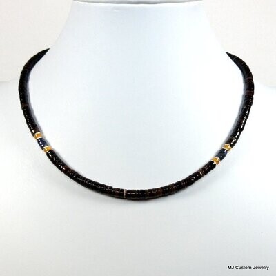 Pen Shell, Sodalite & Carnelian Unisex Necklace