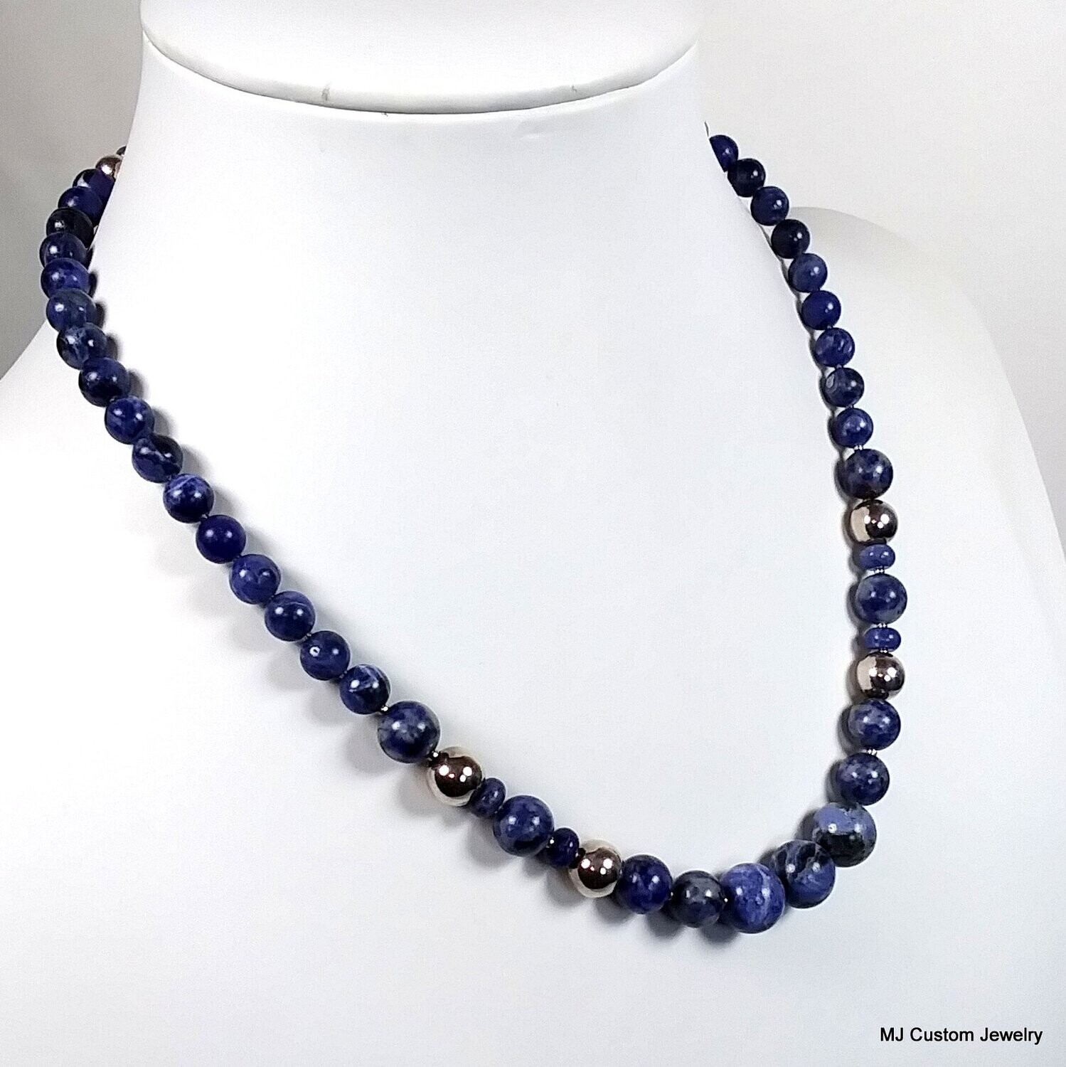 Sodalite Graduating Rounds Necklace