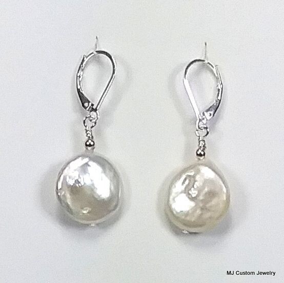 Baroque Freshwater Coin Pearl Earrings