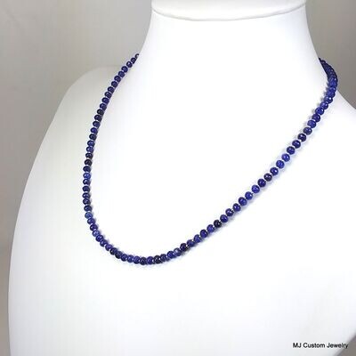 Lapis Lazuli Faceted Rondelle 14k GF Necklace