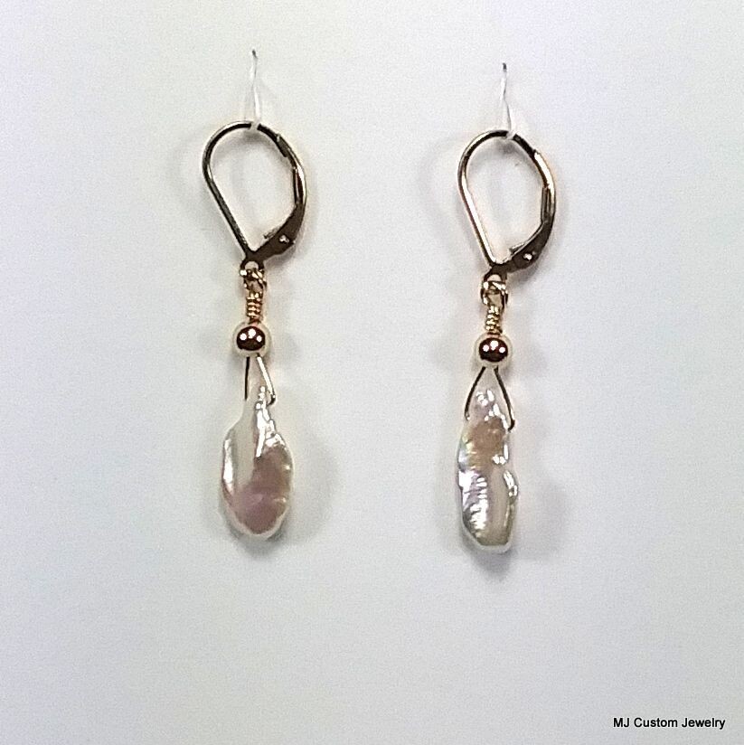 Baroque FW Stick Pearl 14k GF Earrings