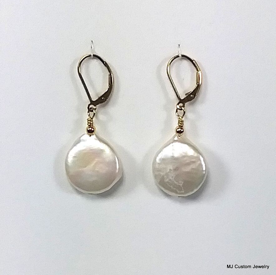 Baroque FW Coin Pearl 14k GF Earrings