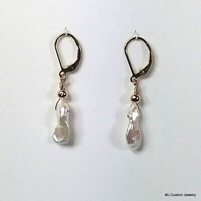 Baroque FW Stick Pearl 14k GF Earrings