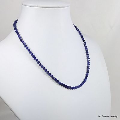 Lapis Lazuli Faceted Rondelle Necklace