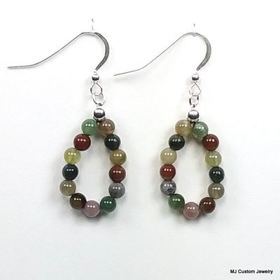 Fancy Jasper Ring of Stones Earrings