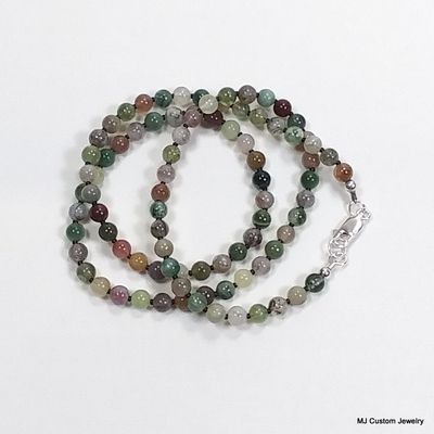 Indian Agate Simple Strand Necklace