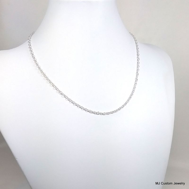 Simply Silver - .925 Sterling Silver Cable Chain Necklace – 18”