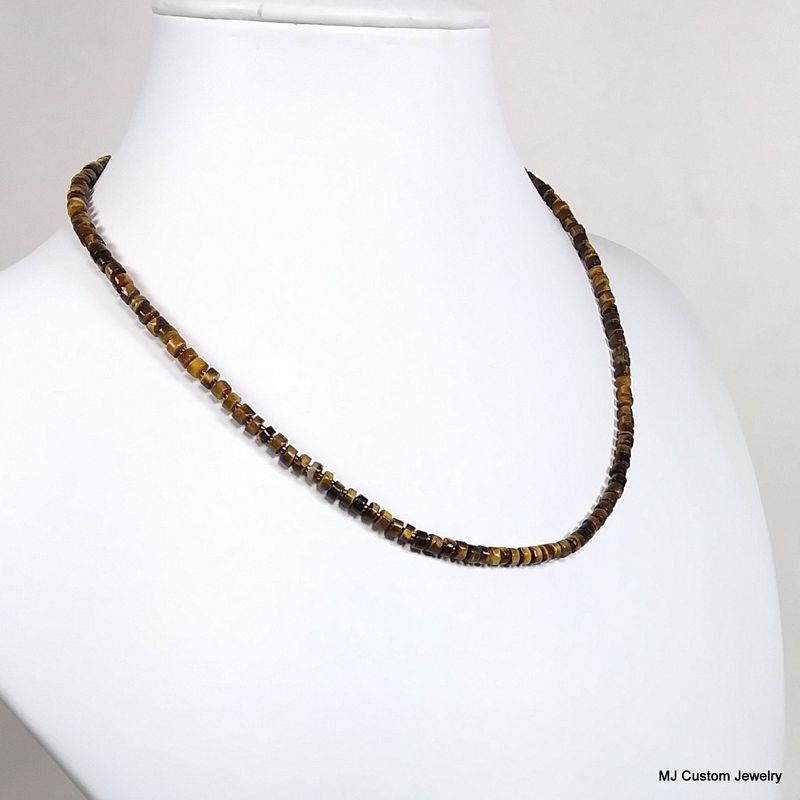 Tigereye Heishi 14k GF Necklace