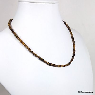 Tigereye Heishi 14k GF Necklace
