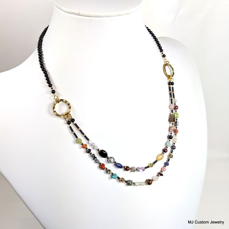 Talisman Multi-gemstone Bib Necklace