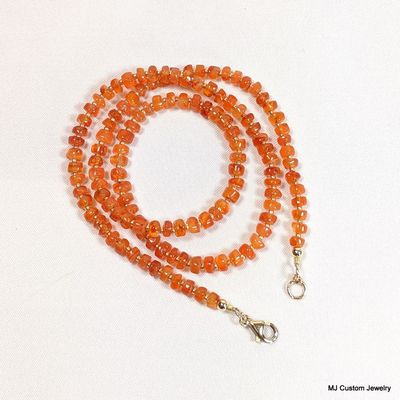 Carnelian Hand-Cut Heishi 14k GF Necklace