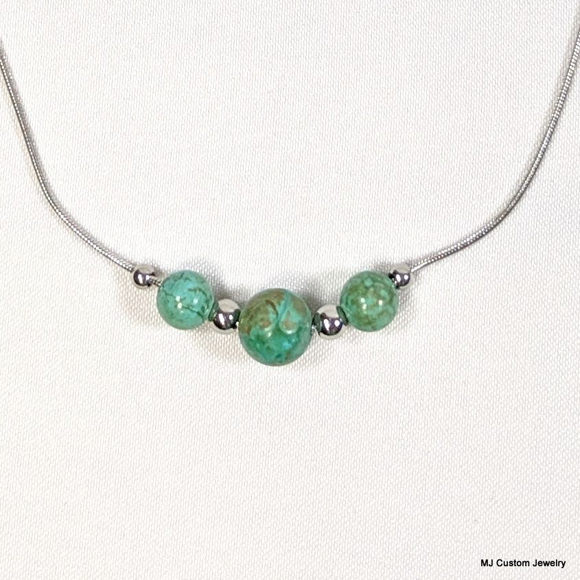 Turquoise Adjustable Add-a-Bead Necklace