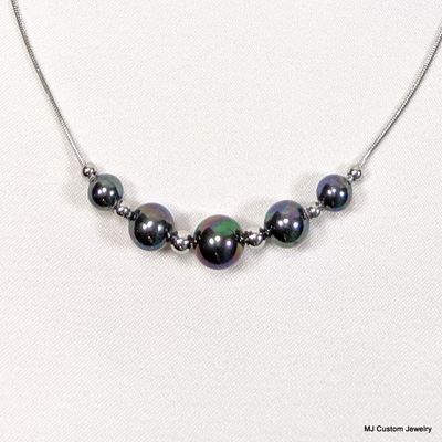 Peacock Shell Pearl Adjustable Add-a-Bead Necklace Peacock Shell Pearl Adjustable Add-a-Bead Necklace