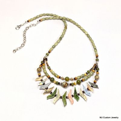 Bird Fetish & Treasures Triple Bib Necklace