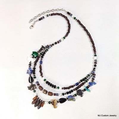 Animal Fetish & Treasures Triple Bib Necklace