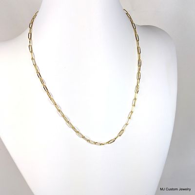 Simply Gold – Dainty Gold PVD Paperclip Chain Necklace – 20” Simply Gold – Dainty Gold PVD Paperclip Chain Necklace – 20”