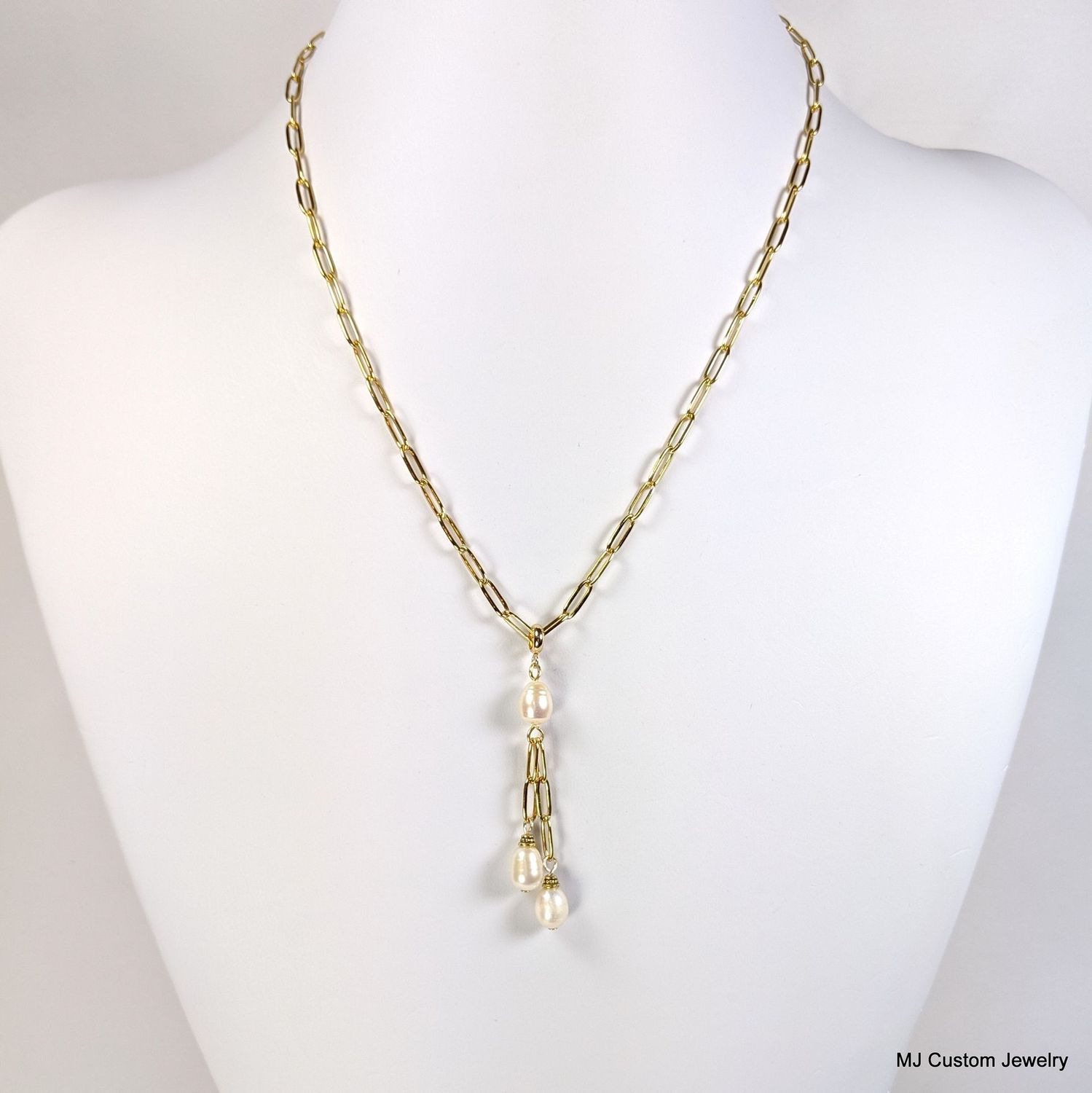 Freshwater Pearl Drop Tassel Pendant Necklace