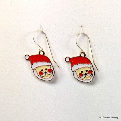 Santa Claus 14k Holiday Earrings Santa Claus 14k Holiday Earrings