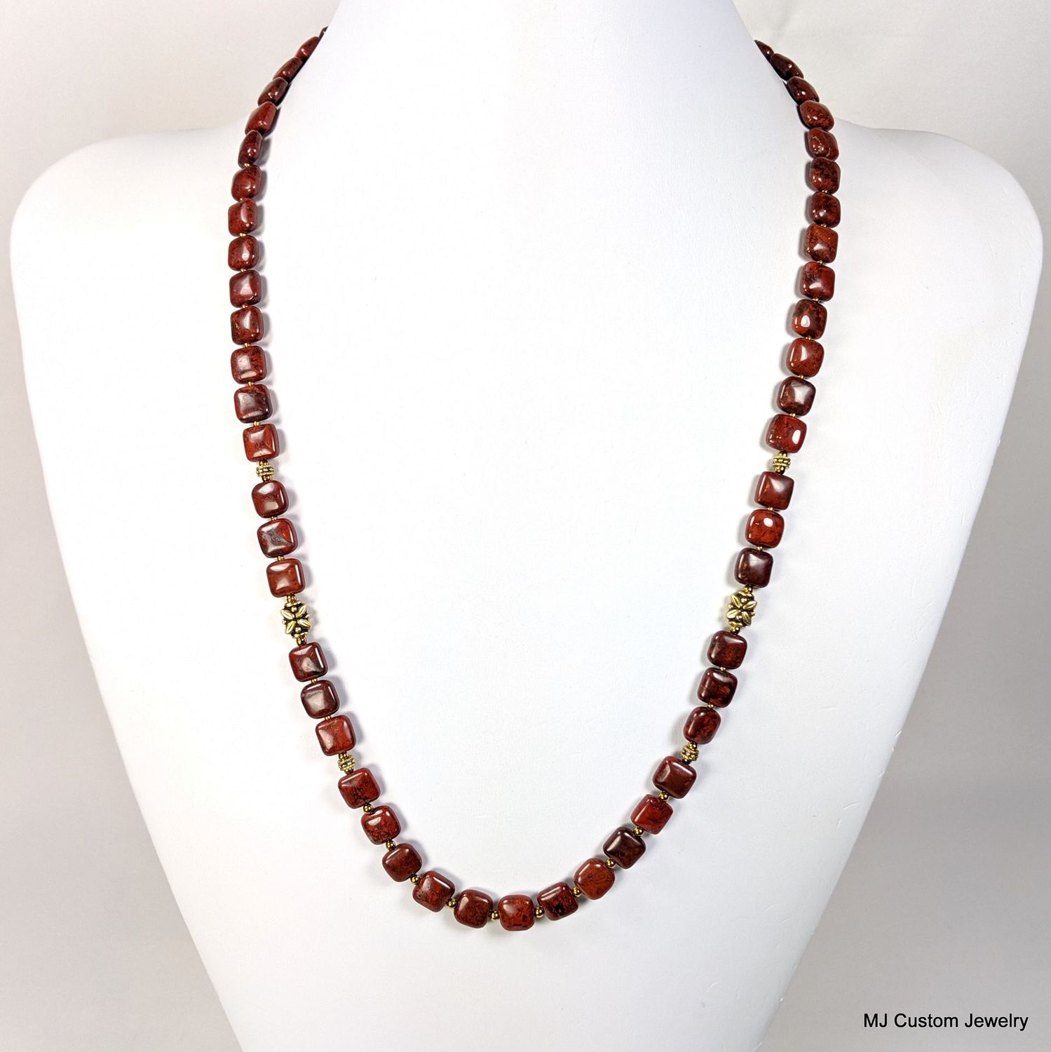 Brecciated Jasper Chiclets 24 Brecciated Jasper Chiclets 24" Necklace