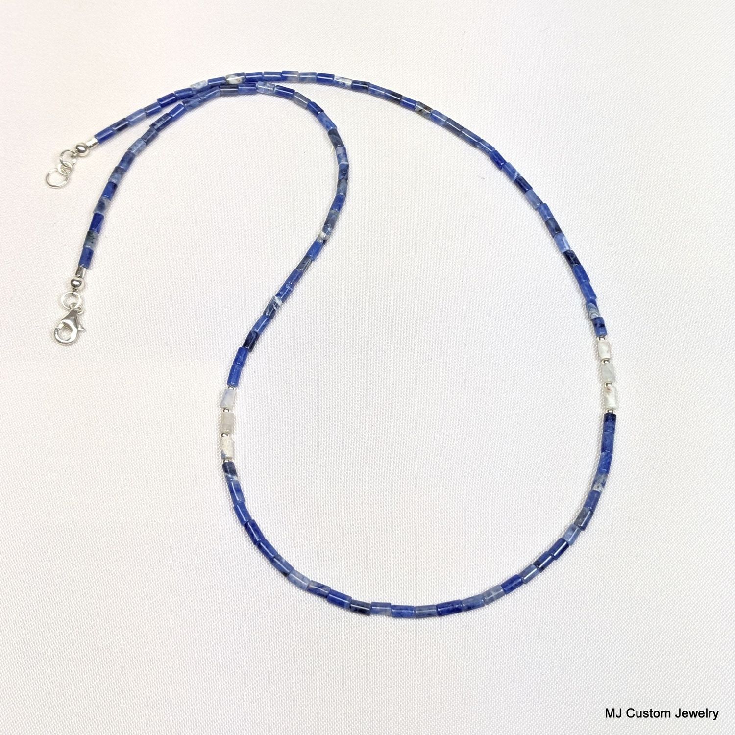 Sodalite Petite Tiny Tubes Necklace Sodalite Petite Tiny Tubes Necklace