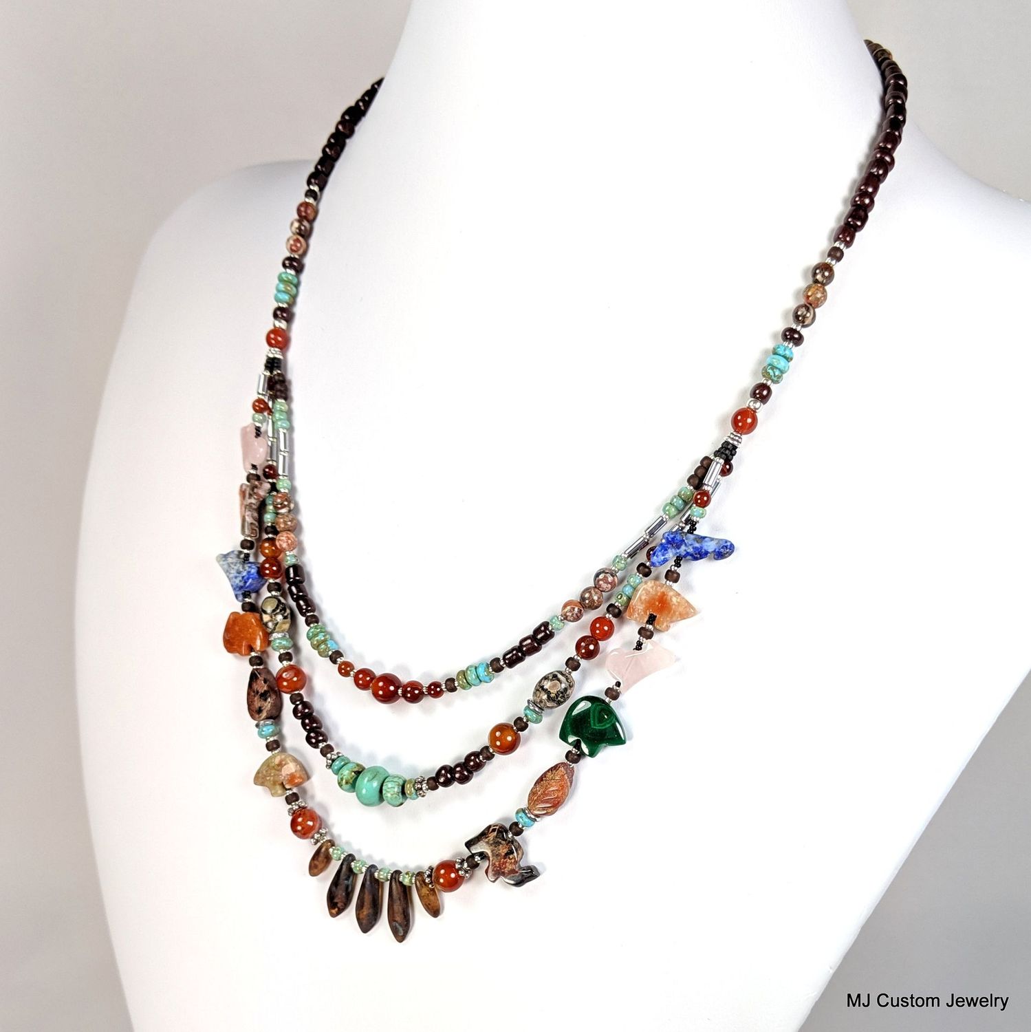 Animal Fetish & Treasures Triple Bib Necklace Animal Fetish & Treasures Triple Bib Necklace