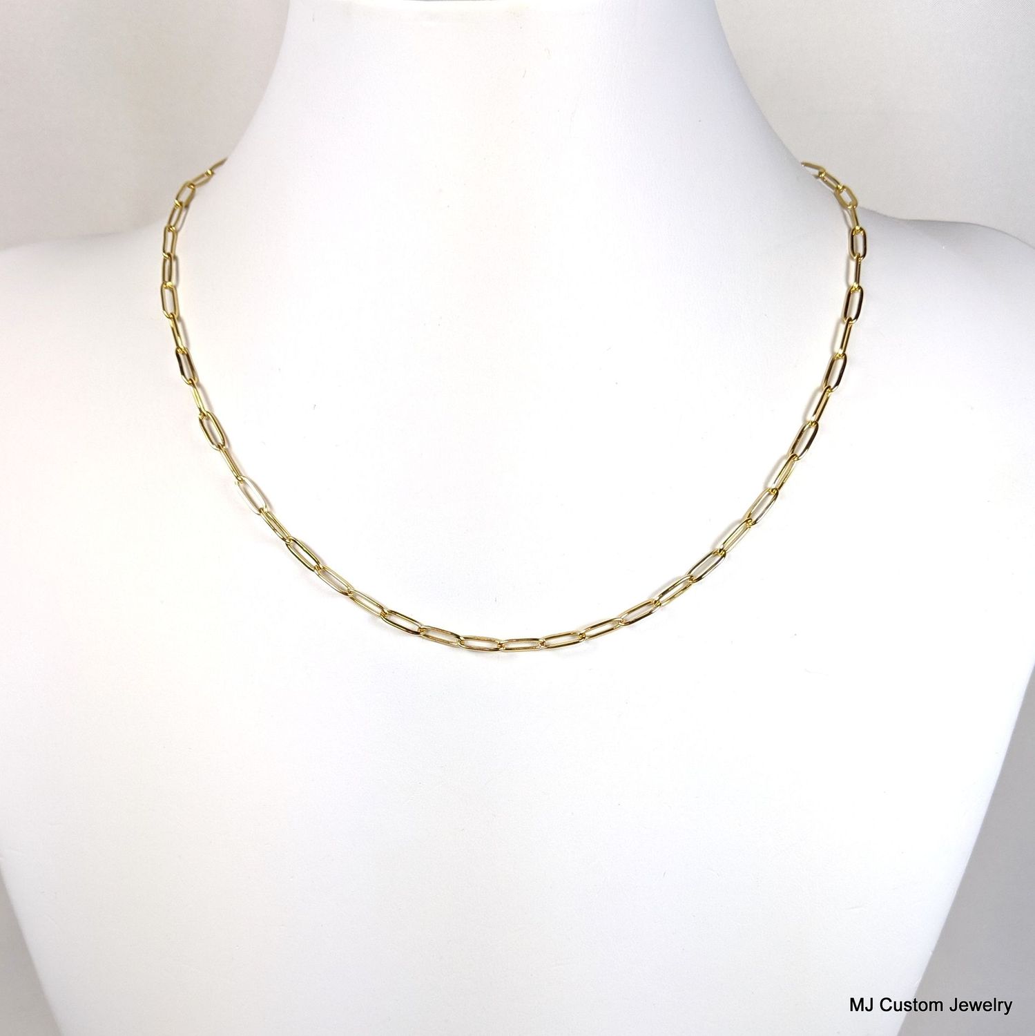 Simply Gold – Dainty Gold PVD Paperclip Chain Necklace – 18” Simply Gold – Dainty Gold PVD Paperclip Chain Necklace – 18”