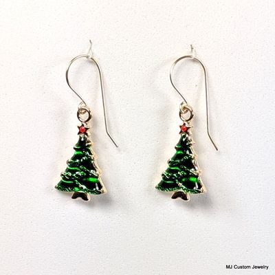 Christmas Tree 14k Holiday Earrings Christmas Tree 14k Holiday Earrings