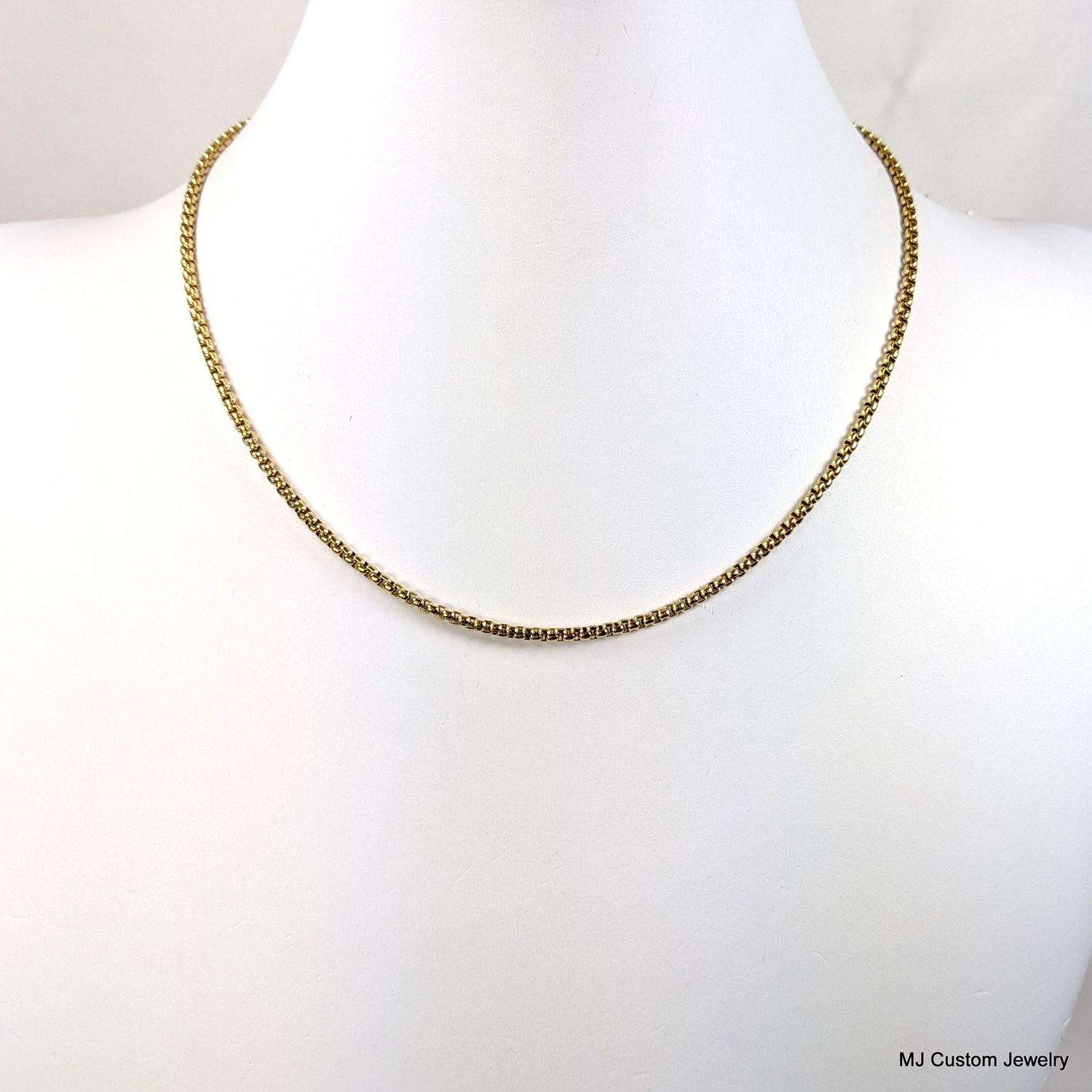Simply Gold – Gold PVD Box Rolo Chain Necklace – 17” Simply Gold – Gold PVD Box Rolo Chain Necklace – 17”