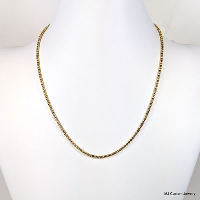 Simply Gold – Gold PVD Box Rolo Chain Necklace – 19” Simply Gold – Gold PVD Box Rolo Chain Necklace – 19”