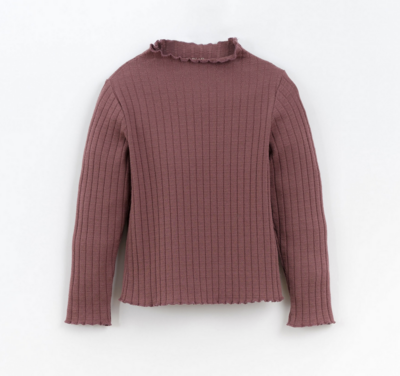 Play up Rib Longsleeve aubergine