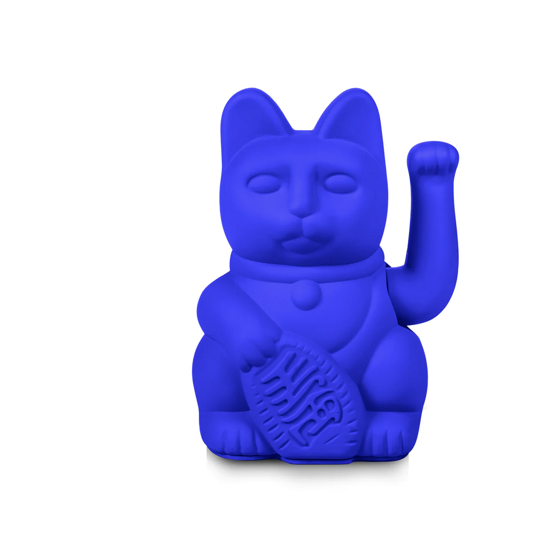 Lucky Cat - Maneki Neko royal Blue 15cm