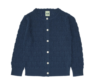 FUB Merino-Cardigan in blau