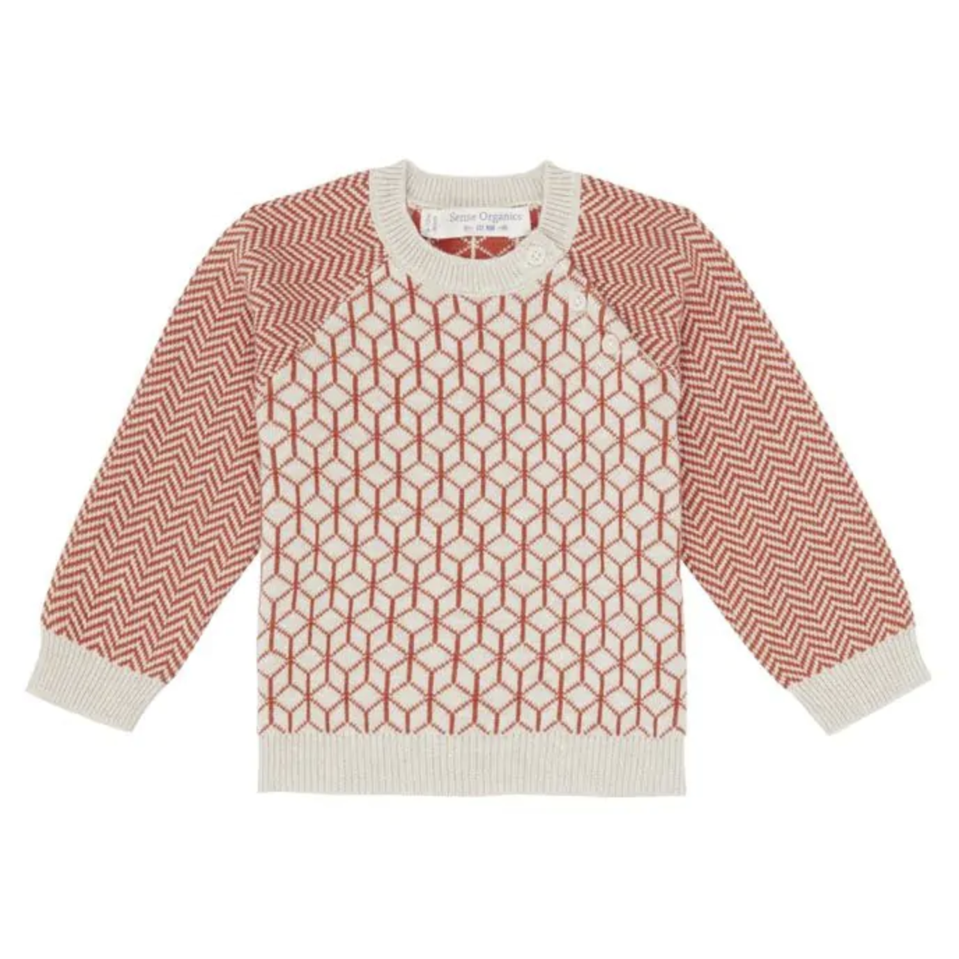 Baby Knitted Sweater mit Muster | rot