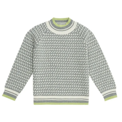 Stricksweater mit Muster in grau
